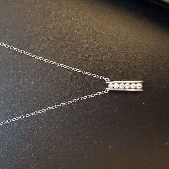 Jewelry - Sterling and diamond pendant, with chain